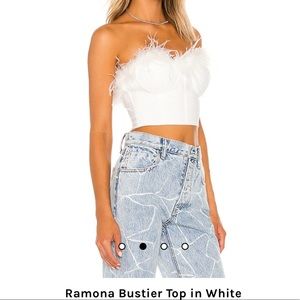 Medium feather corset top